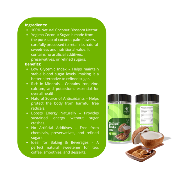 Yogima Coconut Sugar 500gm - Image 2