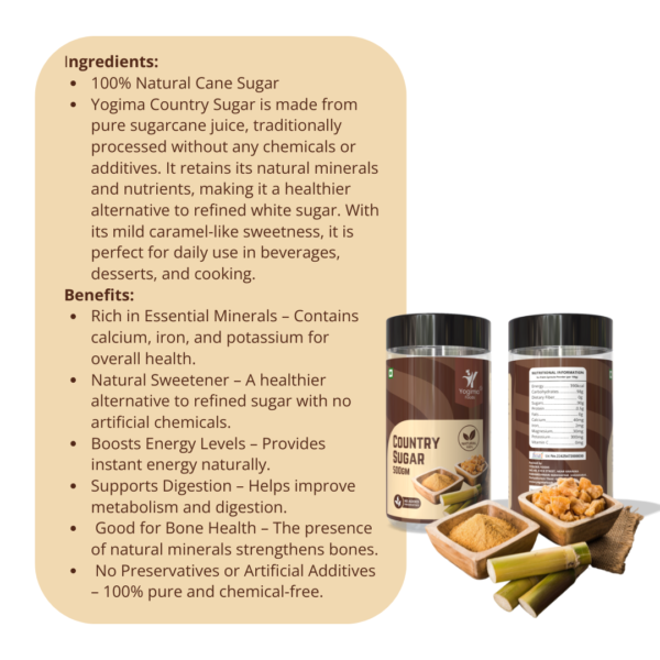 Yogima Country Sugar 500gm - Image 2