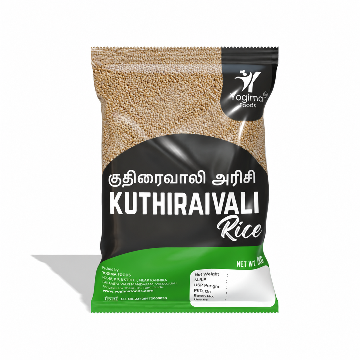 Kuthiraivali rice 1kg